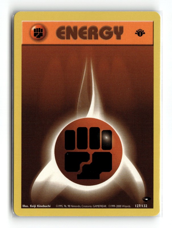 Fighting Energy 127/132 Common Gym Challenge 1st Edition Pokemon NM