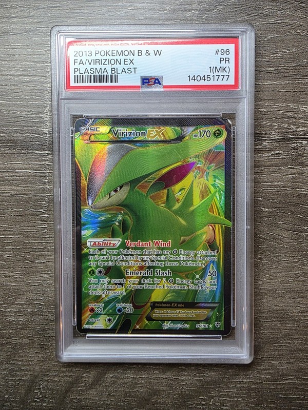 PSA 1 (MK) Virizion EX Pokémon Plasma Blast Full Art #96