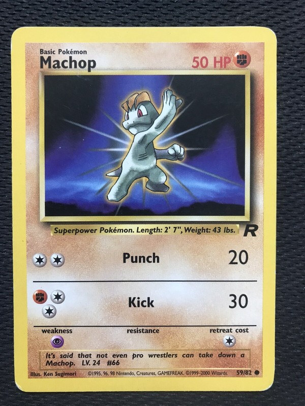 Machop 59/82 Common Team Rocket Pokemon TCG