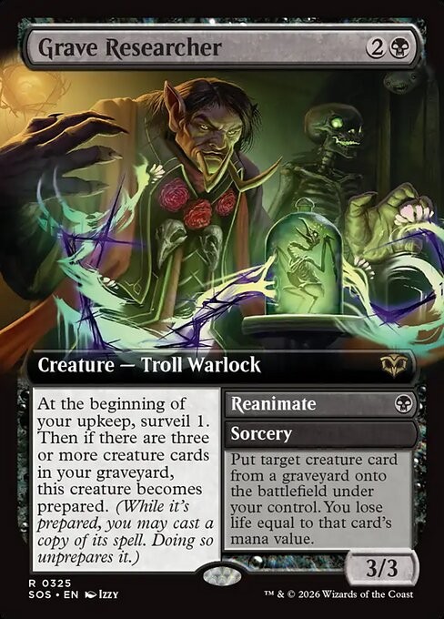 Grave Researcher-Secrets Of Strixhaven-Extended Art-Regular-325-NM
