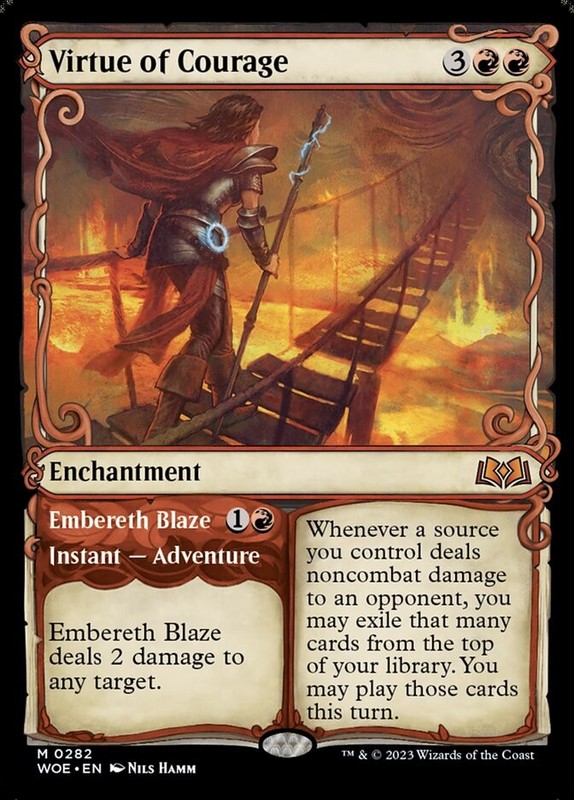 MTG Magic the Gathering Virtue of Courage (282/515) Wilds of Eldraine LP