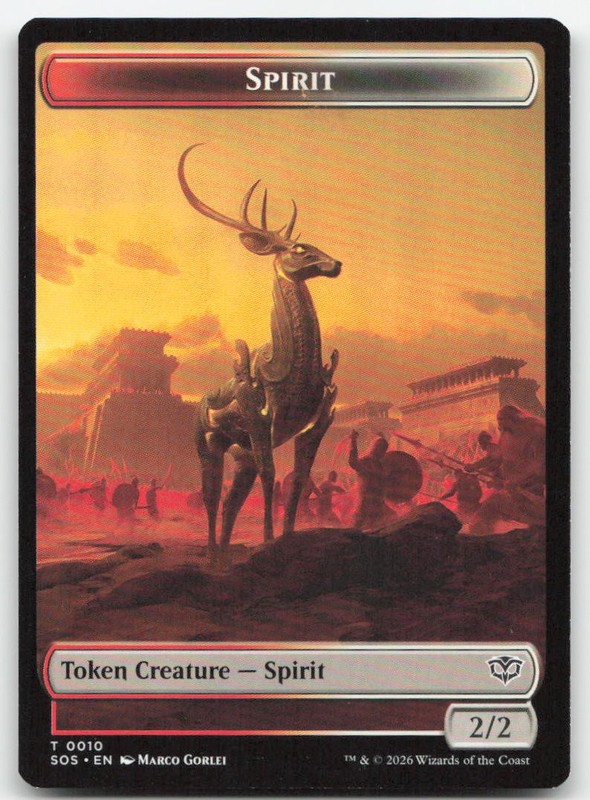 Inkling // Spirit Double-Sided Token 6-10 SOS Secrets of Strixhaven Magic MTG NM gallery