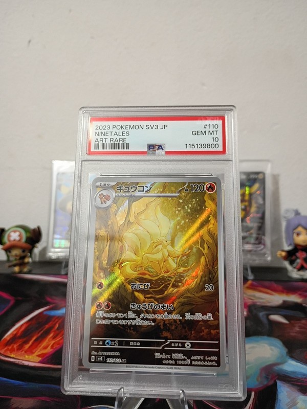 PSA 10 Ninetales AR 110 108 Ruler Of The Black Flame SV3 Pokemon Card JP 2023
