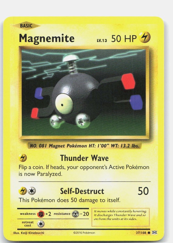 Magnemite Common XY – Evolutions 37/108 NM