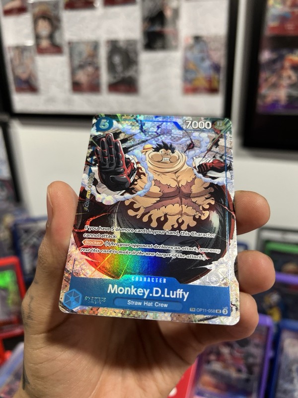 One Piece Monkey D. Luffy OP11-058 (TR) Treasure Rare Carrying On His Will NM gallery