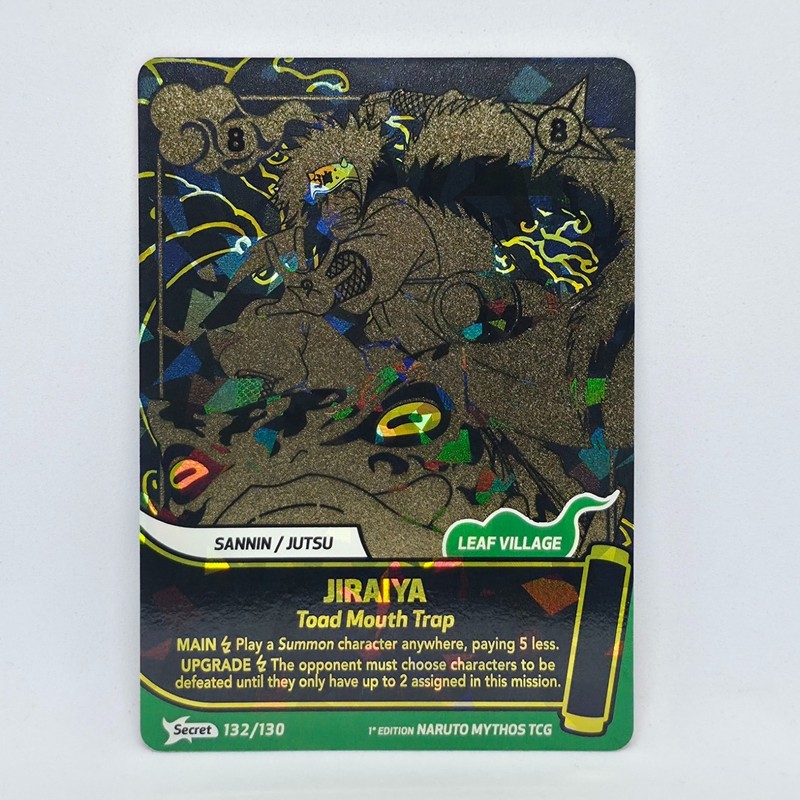 Jiraiya 132/130 – Secret Gold – 1st Edition – Naruto Mythos TCG