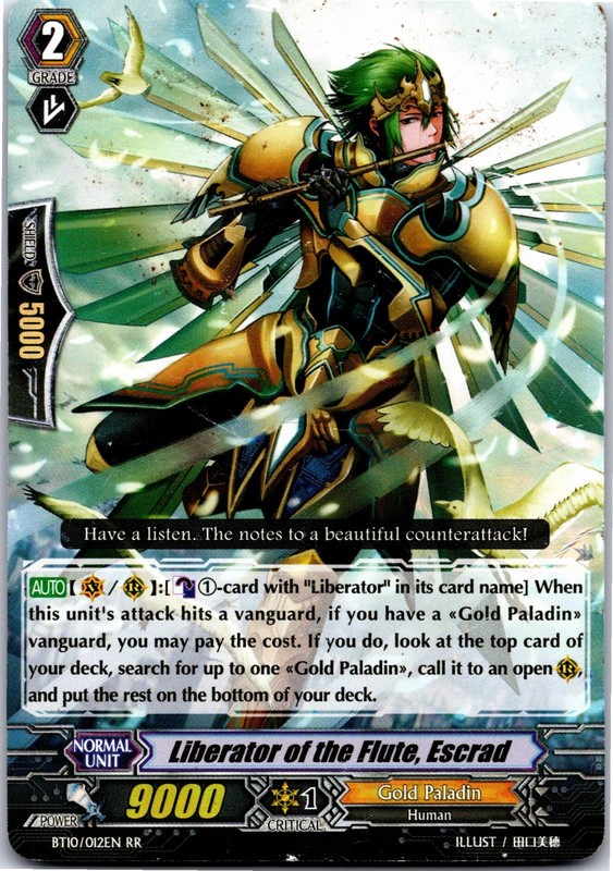 LIBERATOR OF THE FLUTE, ESCRAD BT10/012EN DOUBLE RARE CARDFIGHT!! VANGUARD DMG