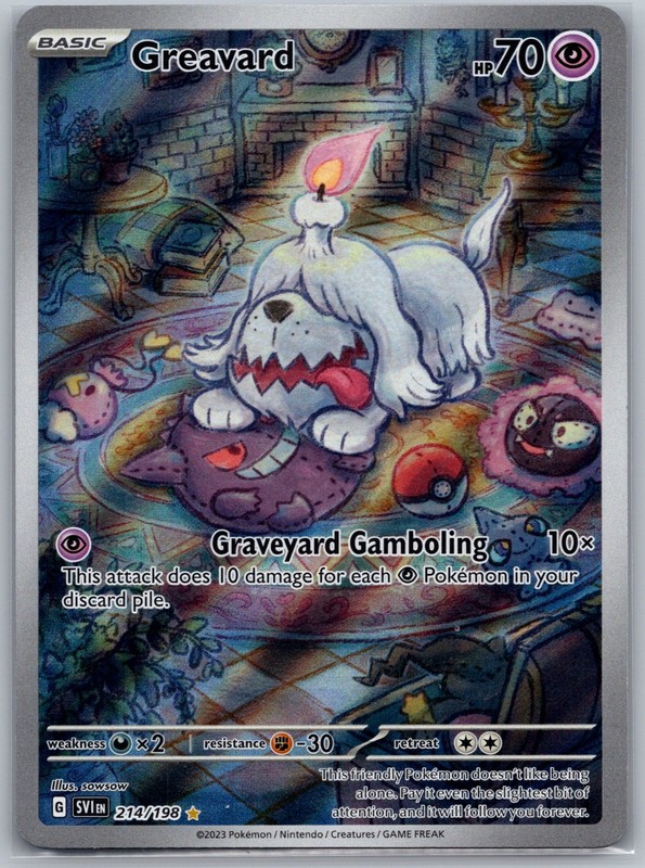 Greavard 214/198 – IR – NM – Scarlet Violet Base – Pokemon TCG