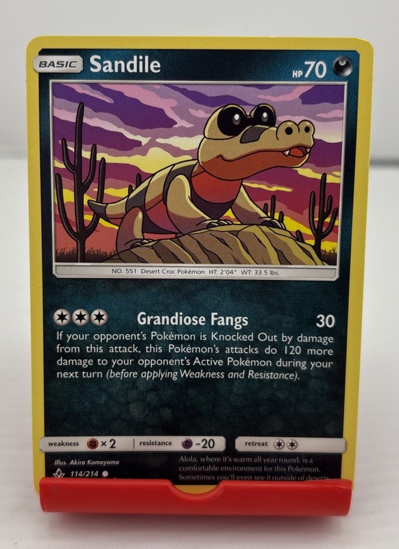 SANDILE Unbroken Bond Set Pokemon Card 114/214.