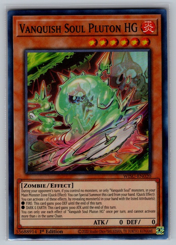 Yugioh Vanquish Soul Pluton HG Super Rare Wild Survivors WISU-EN020 NM