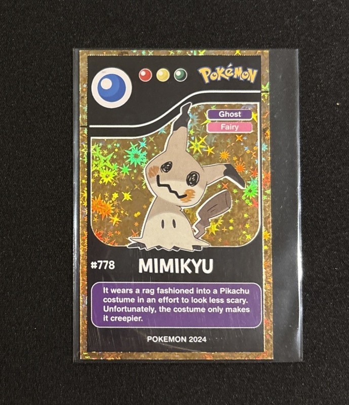 RARE FULL ART POKEMON POKEDEX GOLD CARD #778 MIMIKYU LOW POP 🏆 🌟