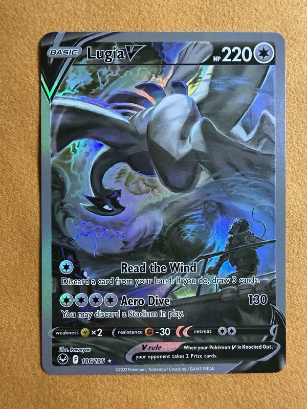 Lugia V 186 Fan Art Sword & Shield – Silver Tempest Custom Card