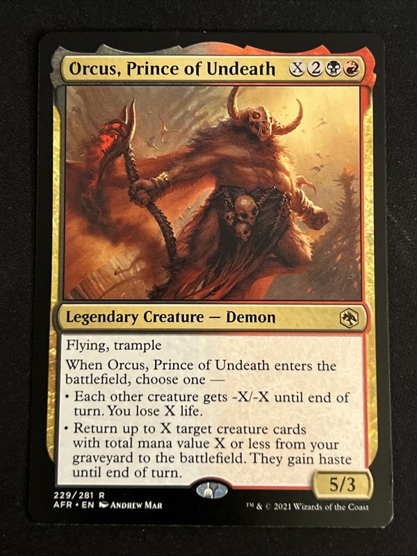 1x Orcus, Prince of Undeath (229) Adventures in the Forgotten LP MTG Magic x1