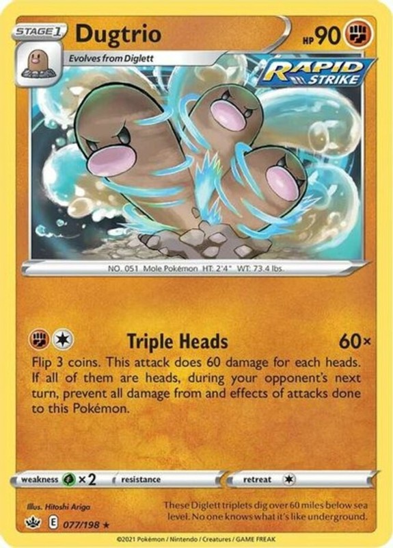 Dugtrio – 077/198 – Rare – Near Mint