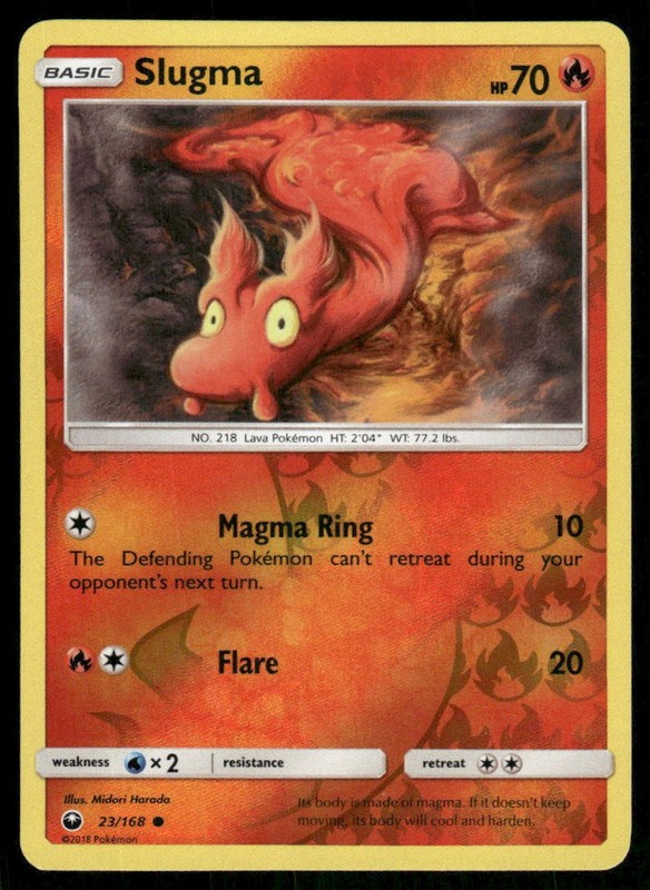 2018 Pokemon Slugma Common Celestial Storm 23/168 Reverse Holo NM