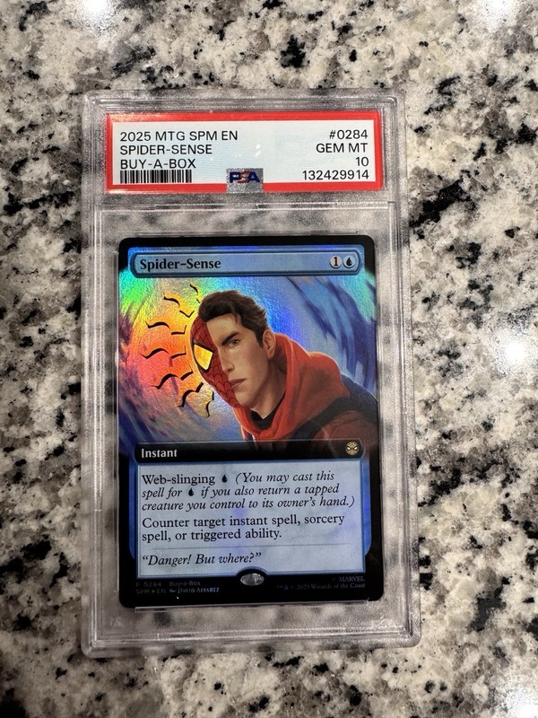 MAGIC THE GATHERING MARVEL’S SPIDER-MAN Spider Sense Build A Box Foil PSA 10