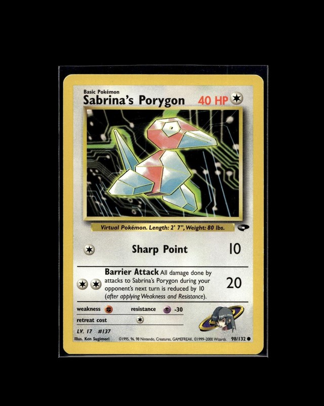 Sabrina’s Porygon 98/132 C Gym Challenge Pokemon WOTC 2000 EN LP