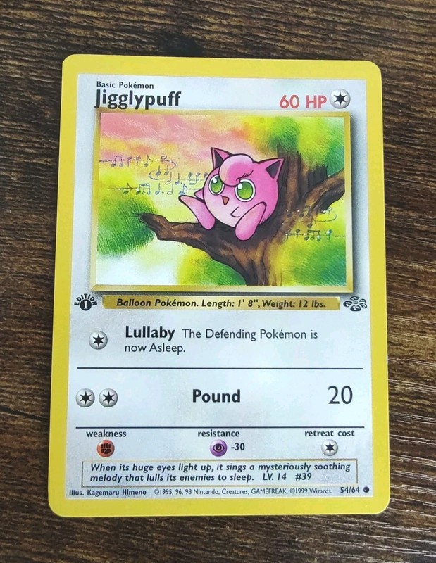 Pokemon Jungle 1st Edition Jigglypuff 54/64 Non Holo NM