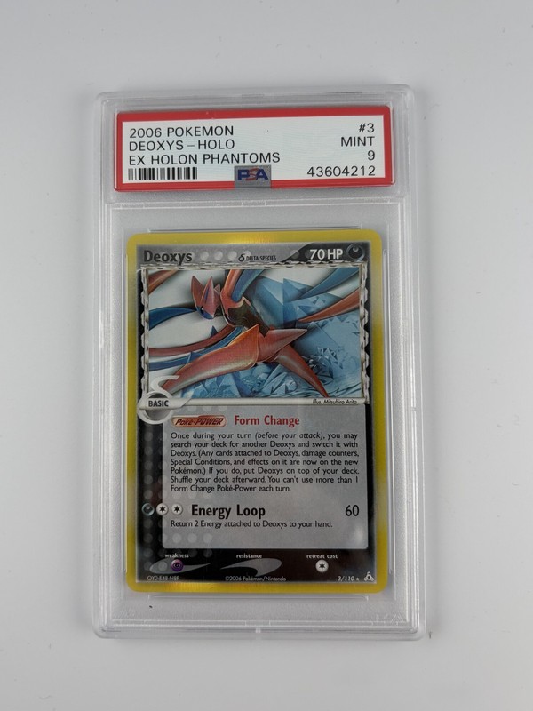 2006 Pokemon EX Holon Phantoms Deoxys Holo 3/110 PSA 9 Mint Vintage