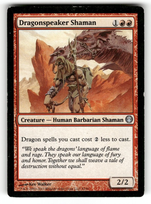 Dragonspeaker Shaman LP Duel Decks: Knights vs. Dragons 53 MTG Regular Uncommon
