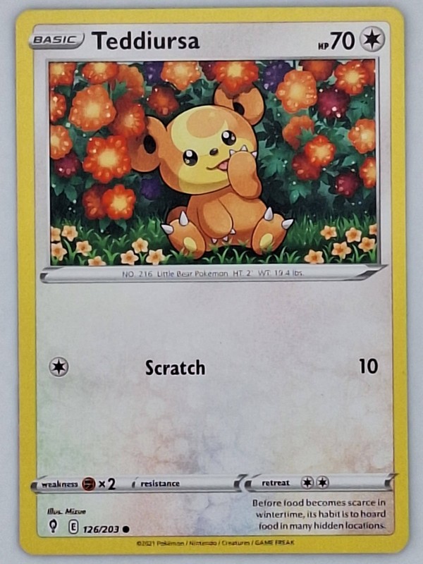 Teddiursa 126/203 Pokemon – Sword & Shield Evolving Skies MP
