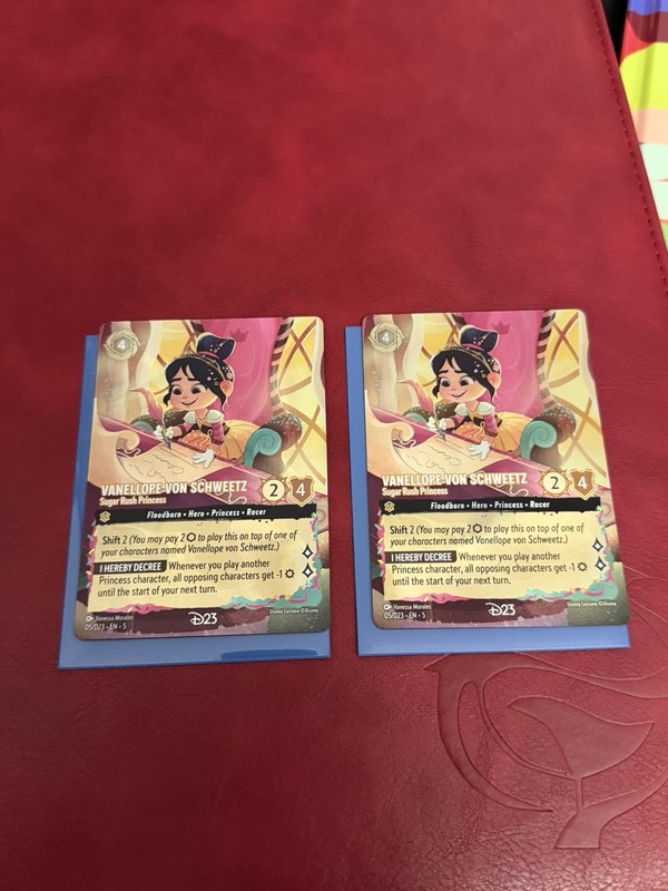 2x Vanellope von Schweetz - Sugar Rush Princess 05/D23 Promos Holo gallery