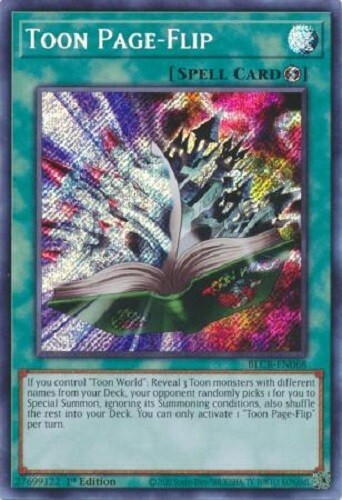 *** TOON PAGE-FLIP *** 1ST EDITION MINT SECRET RARE BLCR-EN068 YUGIOH!