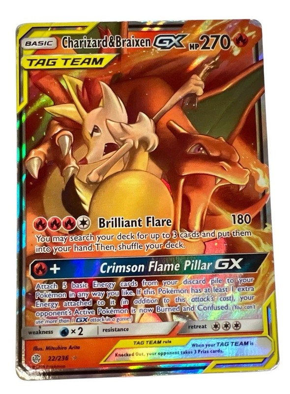 Charizard & Braixen GX Ultra Rare SM – Cosmic Eclipse 22/236 MP