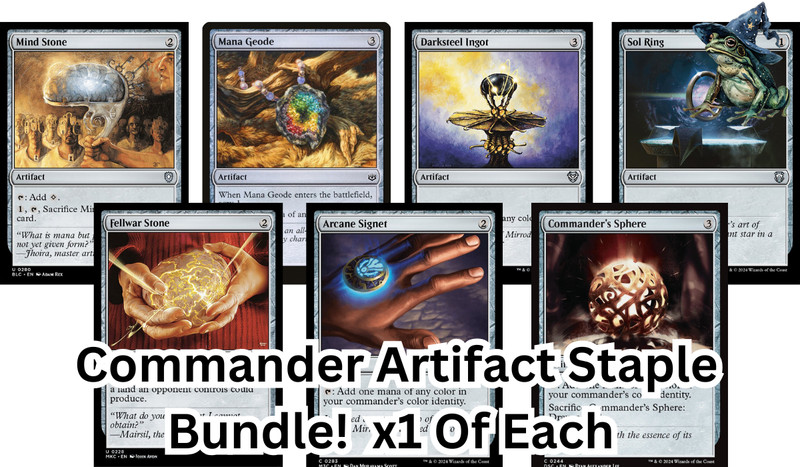 MTG Colorless Artifact Commander Deck Staples Mana Rock Set Bundl (7 Cards) NM