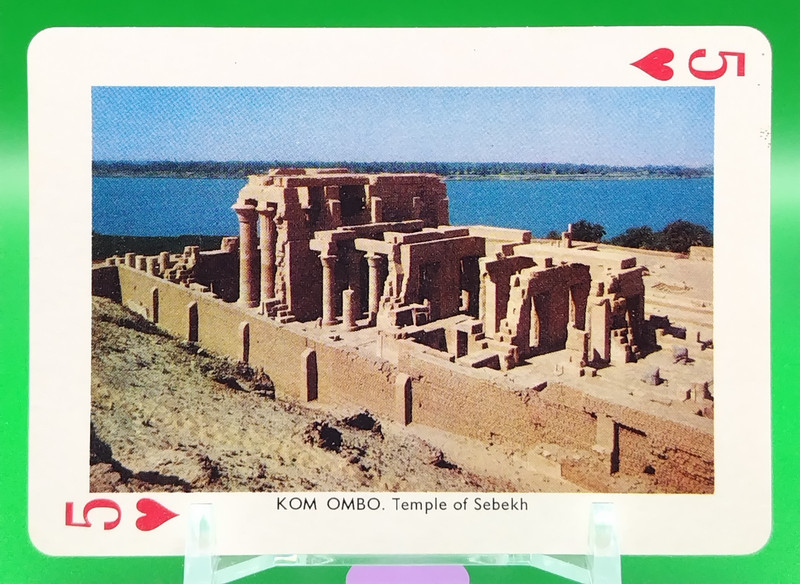Temple of Sebekh / Egypt Souvenir Playing Card Spain Made Heart 5