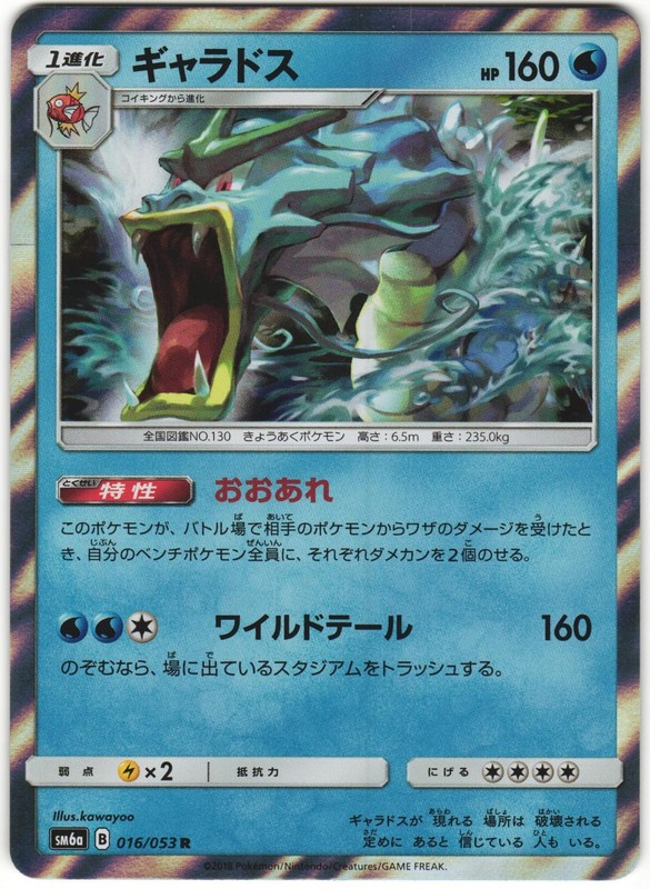 Gyarados 016/053 Dragon Storm SM6A Holo Rare Japanese Pokemon Card NM
