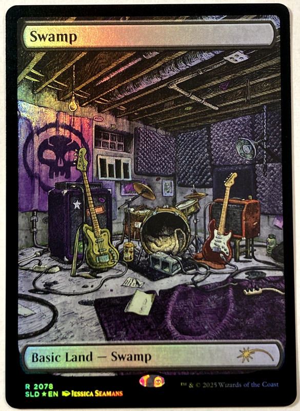 MTG Swamp (Rainbow Foil) Secret Lair x KEXP 2078 NM