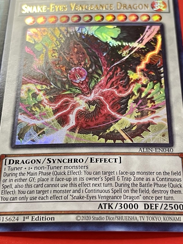 Crimson Dragon + Synchro Rumble + Snake-Eyes Vengeance Dragon | YuGiOh! gallery
