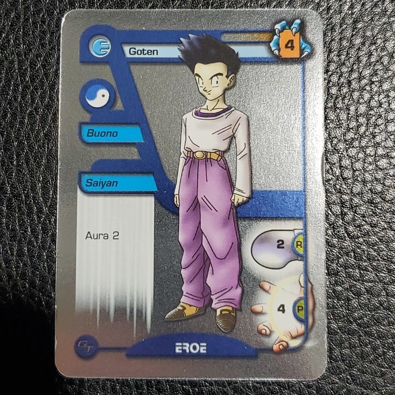 Goten “Metal” Foil Italian Dragon Ball GT Z DBZ TCG Alkar Tesla LP