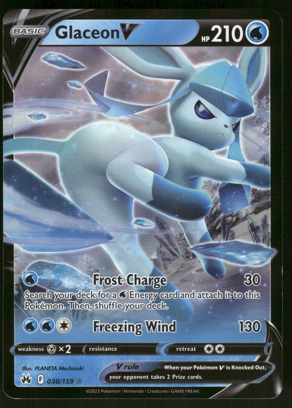 Glaceon V 038/159 Crown Zenith Pokemon