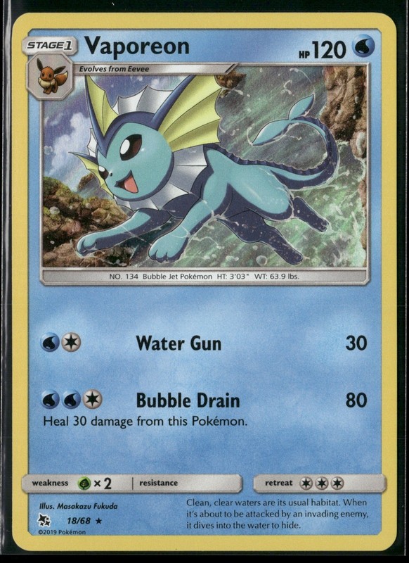 Vaporeon 18/68 Holo LP