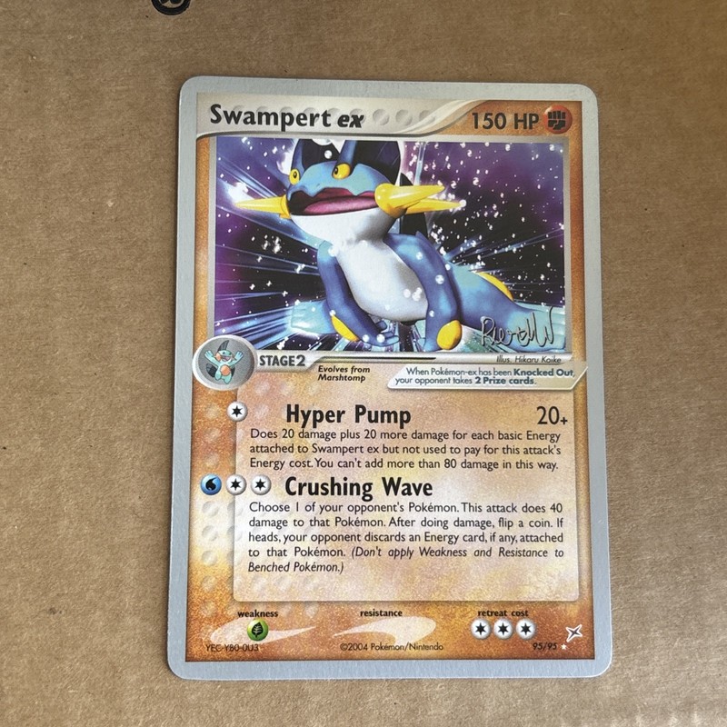 Pokémon TCG Swampert ex 95/95 EX Team Magma vs. Team Aqua World Champion 2004