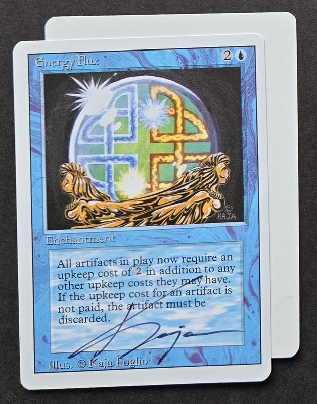 Signed MtG Magic Kaja Foglio Artist Proof _ Revised _ Energy Flux – 1/100!