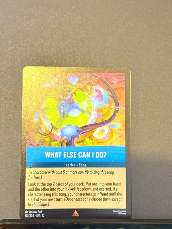 What Else Can I Do? EN12 163/204 Disney Lorcana Rare NM