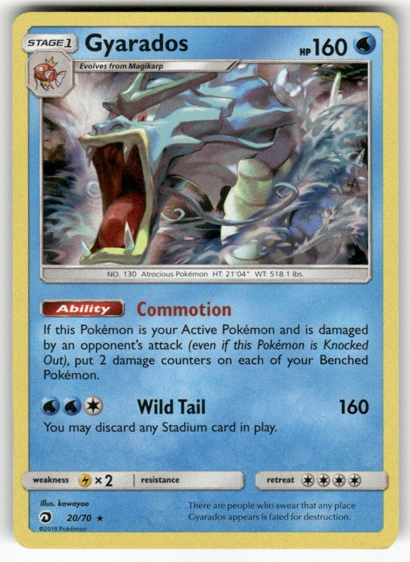 Gyarados 20/70 Holo Rare Dragon Majesty Pokemon Near Mint