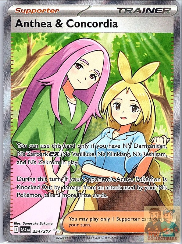 Anthea & Concordia 254/217 Ultra Rare Ascended Heroes Pokemon Near Mint