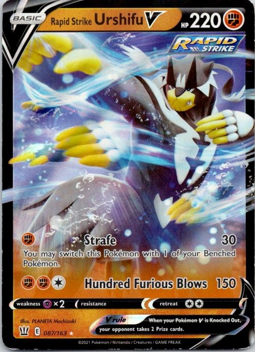 Rapid Strike Urshifu V Ultra Rare SWSH05: Battle Styles 087/163 MP