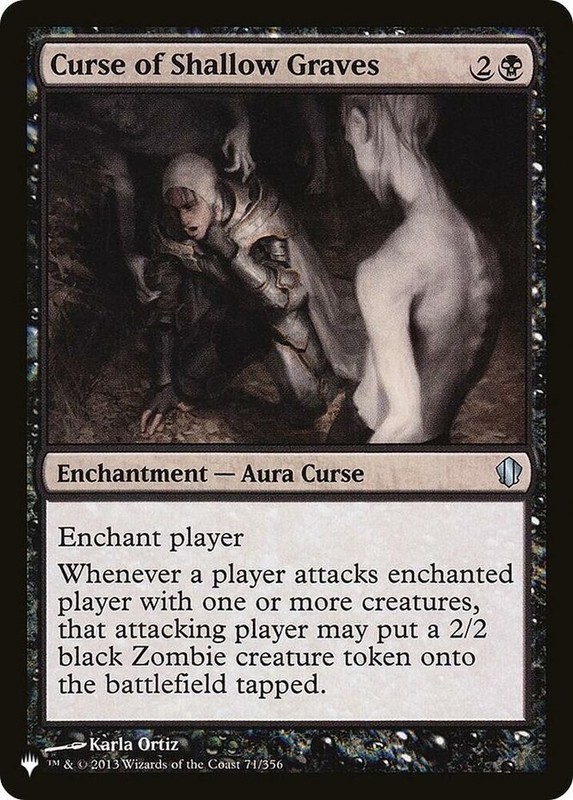 1x Lightly Played, English Curse of Shallow Graves – The List – The List Reprint