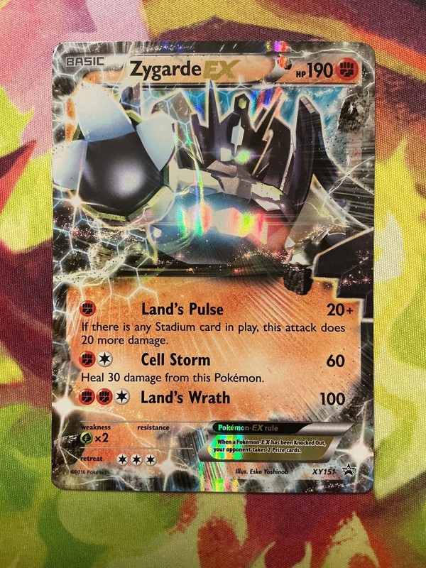 Zygarde EX (Shiny) XY151 Holo Promo XY Promo Pokemon Damaged