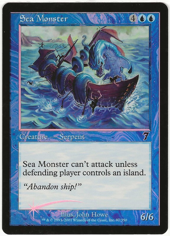 MTG Sea Monster FOIL 7th Edition Common LP