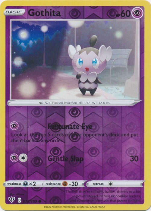 Reverse Holo Gothita 073/189 Common Darkness Ablaze