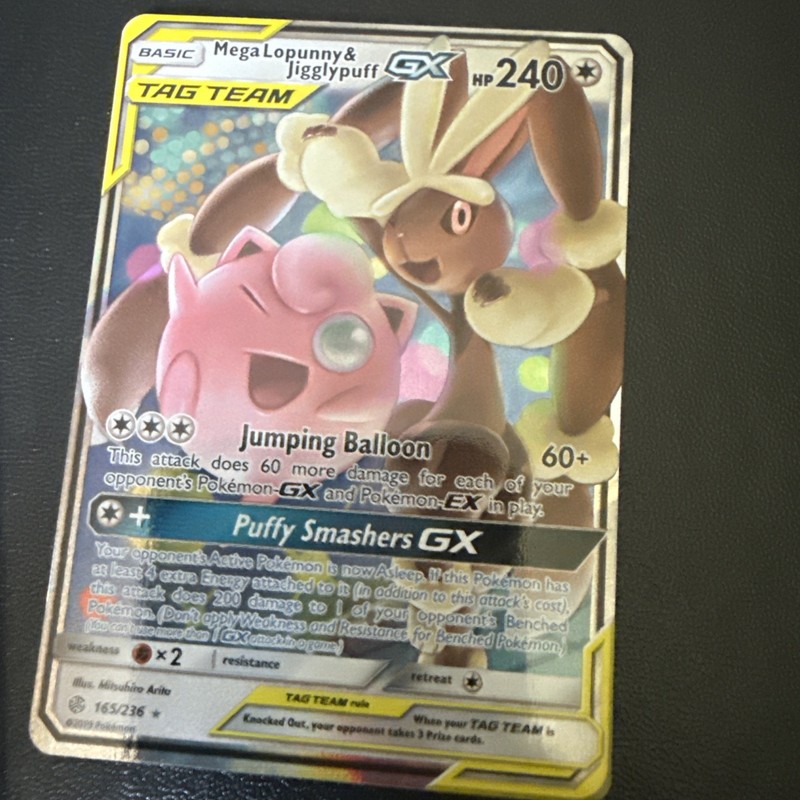 Mega Lopunny & Jigglypuff GX (Secret) 261/236 Sm-Cosmic Eclipse Holo