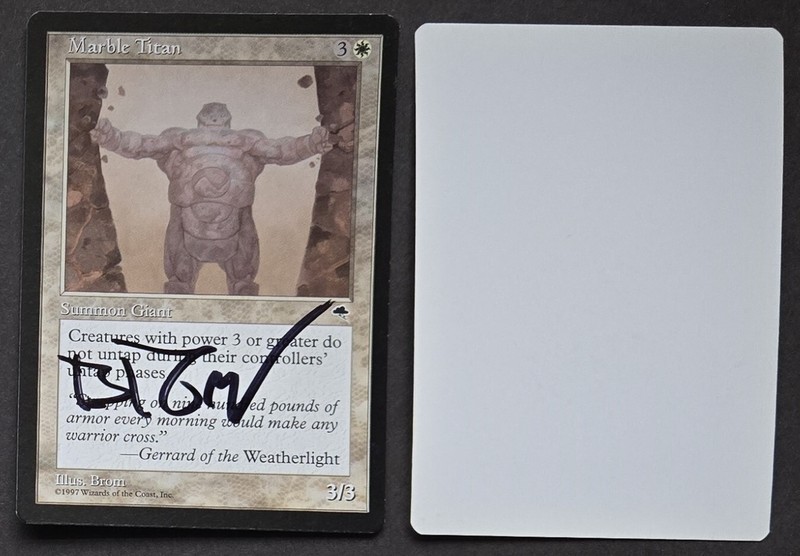 Signed MTG Magic Brom Artist Proof _ Tempest _ MARBLE TITAN _ VHTF 1/50!