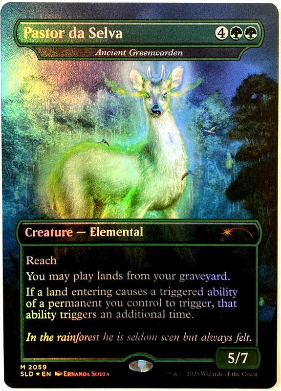 MTG Pastor Da Selva Ancient Greenwarden (Rainbow Foil) Secret Lair 2059 NM