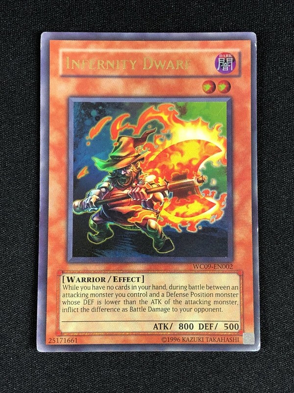 YUGIOH INFERNITY DWARF WC09-EN002 ULTRA PLAYED/EDGE WEAR